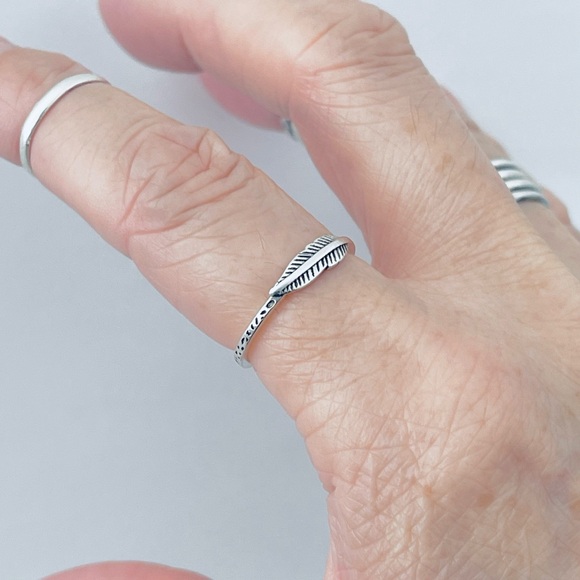 ❤️TOP SELLER❤️Sterling Silver Little Bird Feather Ring, Angels Wing Rings, Birds - Picture 6 of 14